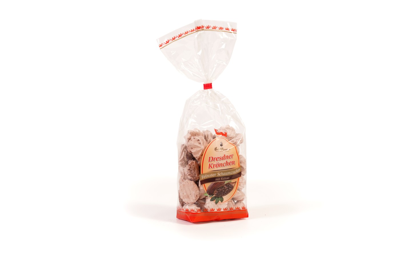 100g Schaumzucker Krönchen mit Kakao